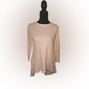 Embellish tan thermal shirt, v open on the back size Small.